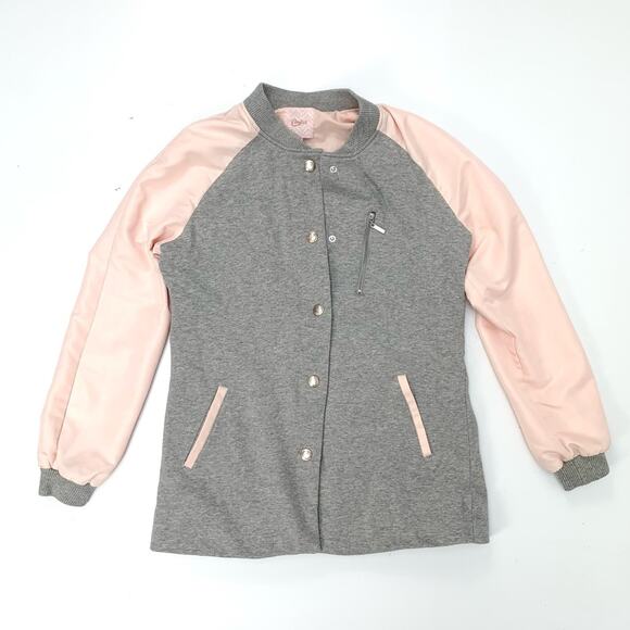 Raglan Colorblock Contrast Varsity Jacket - Picture 6 of 11